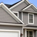 Home With New Gray Fiber Cement Siding